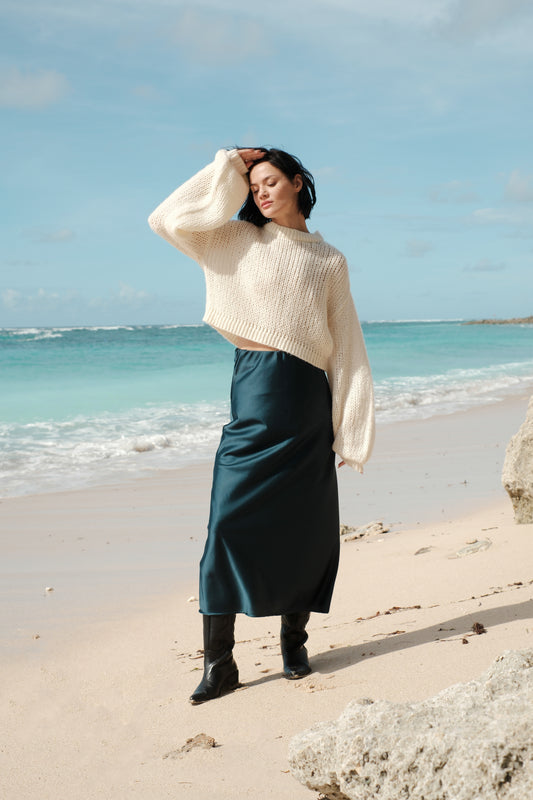 Mohérový svetr crop