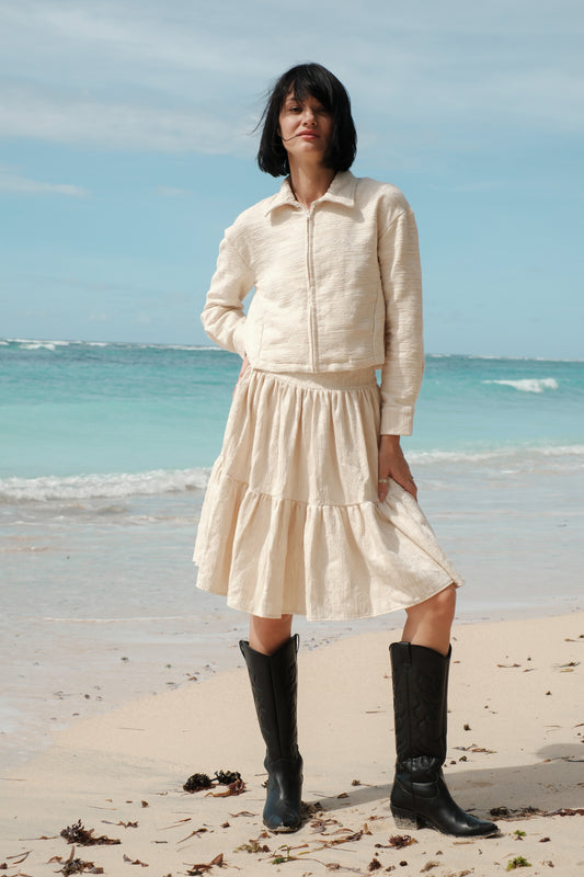 Žakárová řasená sukně