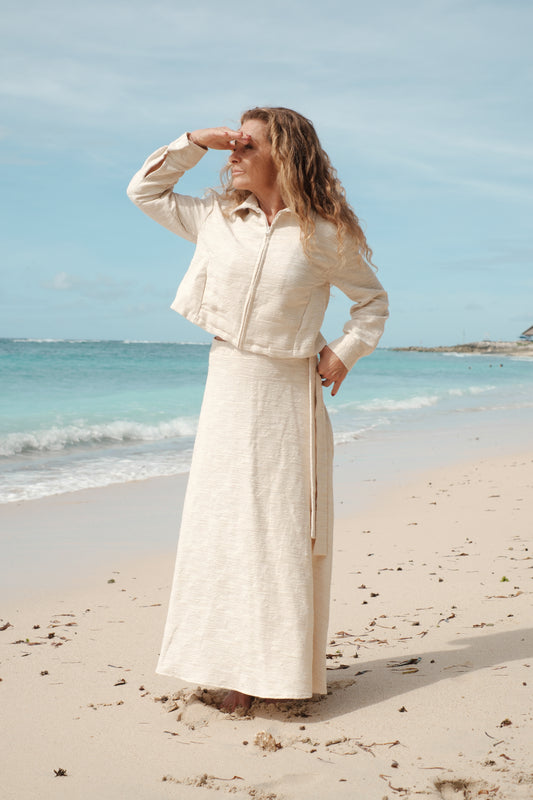 Žakárová sukně dlouhá